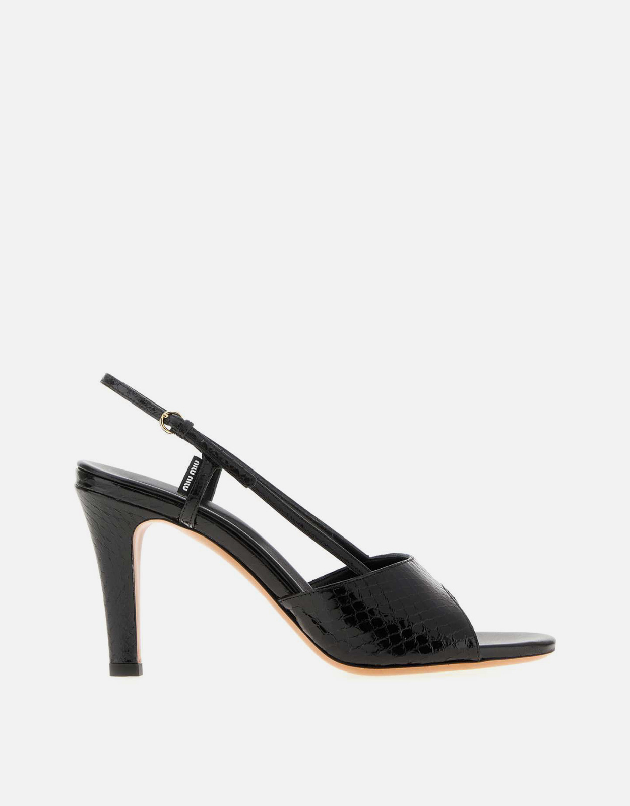 Miu Miu エアーズレザー ハイヒールサンダル () IFCHIC.COM