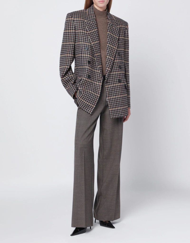 Saint Laurent Double-breasted checked wool jacket (All New In