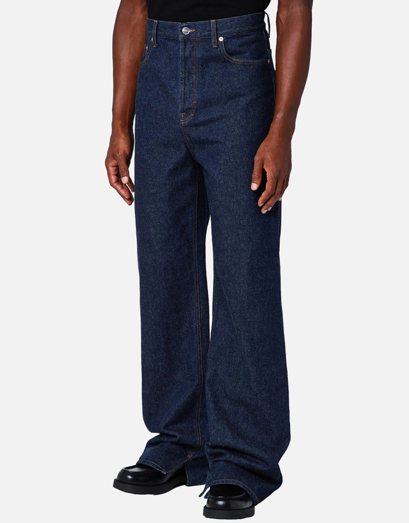 Gucci メンズ ダークブルー ワイド デニムジーンズ (すべての新品