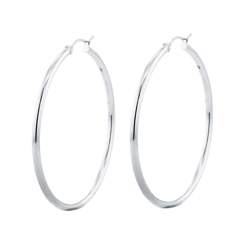 Classic Gold Hoop Earrings 2x50MM – Steven Singer Jewelers