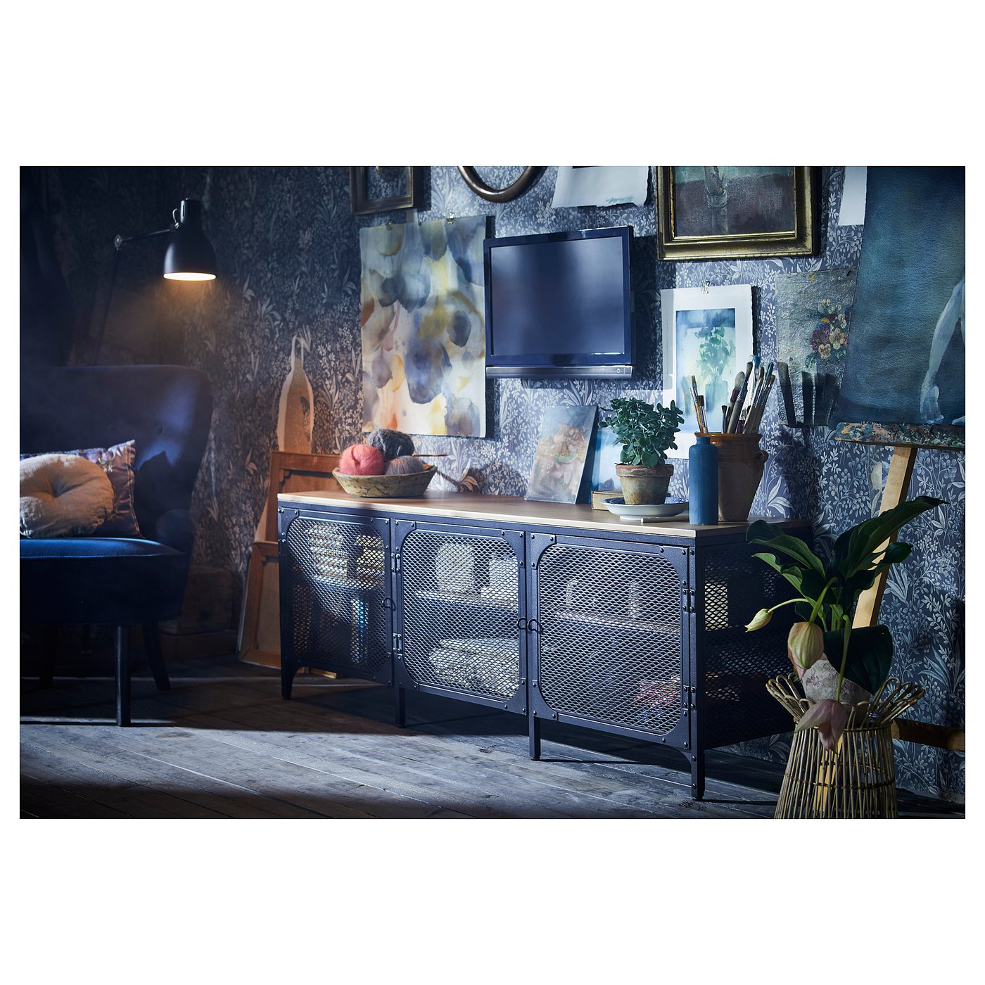 FJÄLLBO フィエルボ テレビ台, ブラック, 150x36x54 cm - IKEA