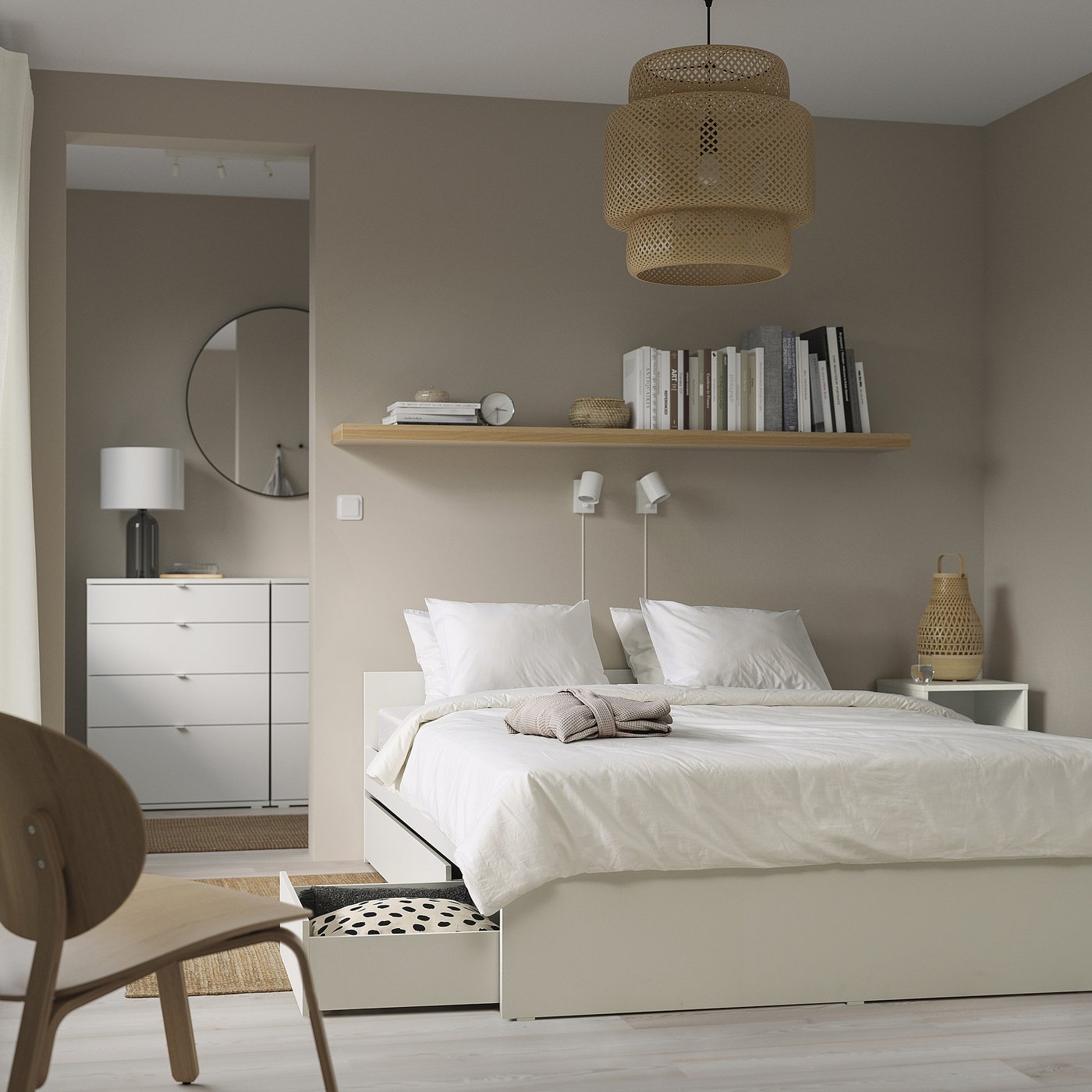 IKEA イケアダブルベッド 引き出し未開封 IKEA イケアダブルベッド