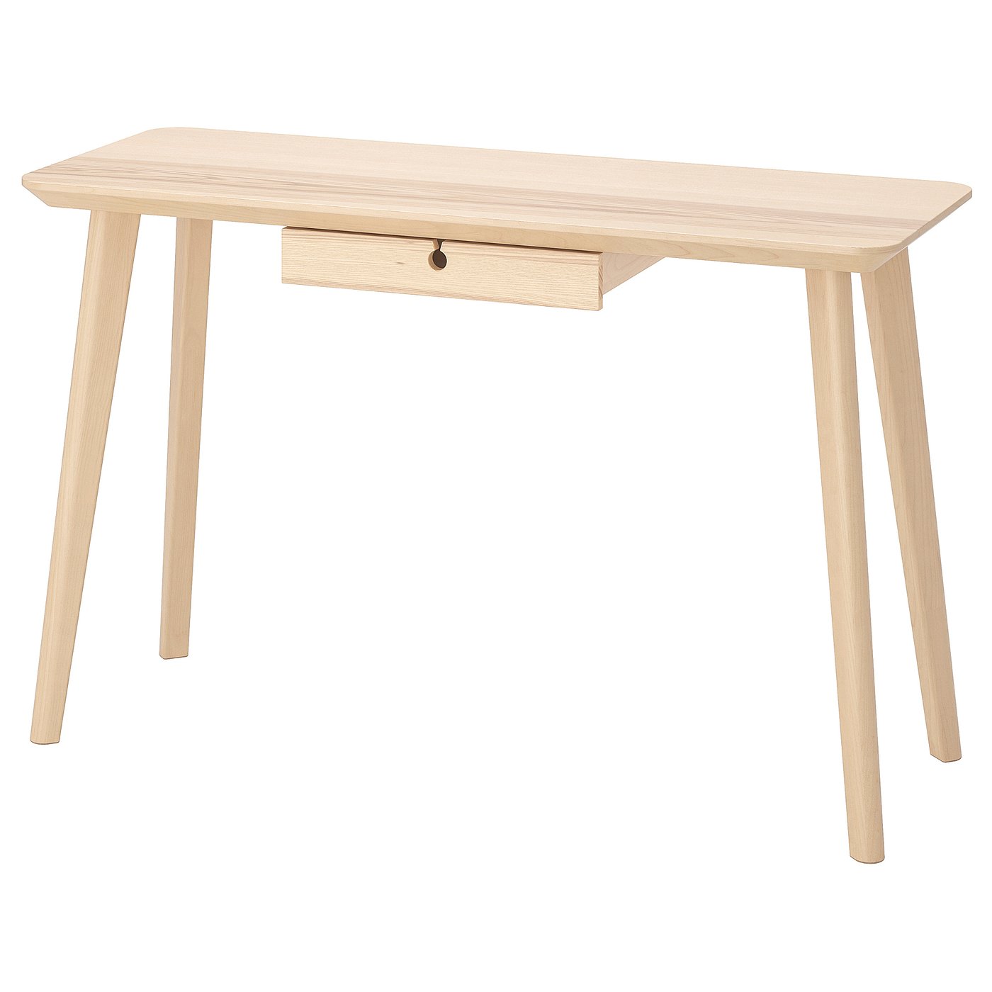 LISABO Desk, ash veneer, 46 1/2x17 3/4