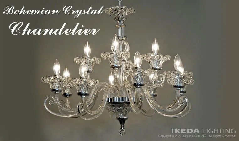 ボヘミアンクリスタル シャンデリア 12灯 | イケダセレクション