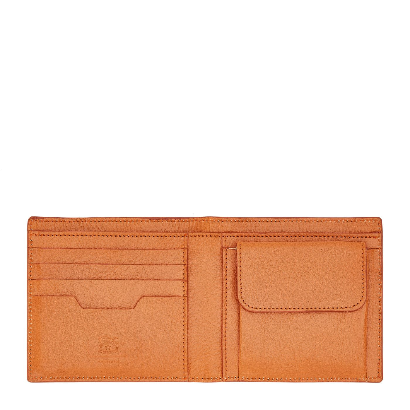 Cestello | Men's bi-fold wallet in leather color caramel – Il Bisonte