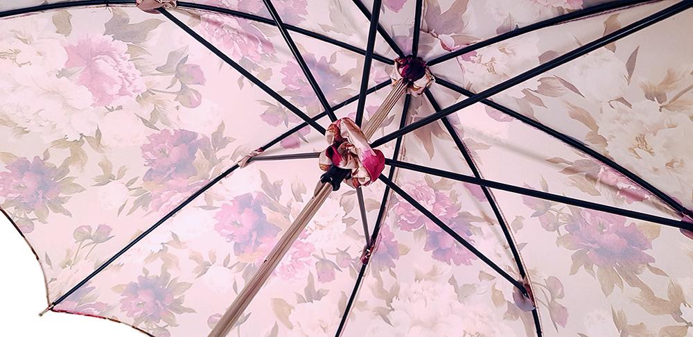 Beautiful Pink Flowered Parasol – ilMarchesato - Luxury Umbrellas