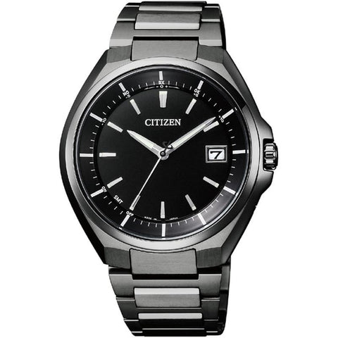 Citizen Men's ATTESA Black Titanium Series Eco-Drive Radio