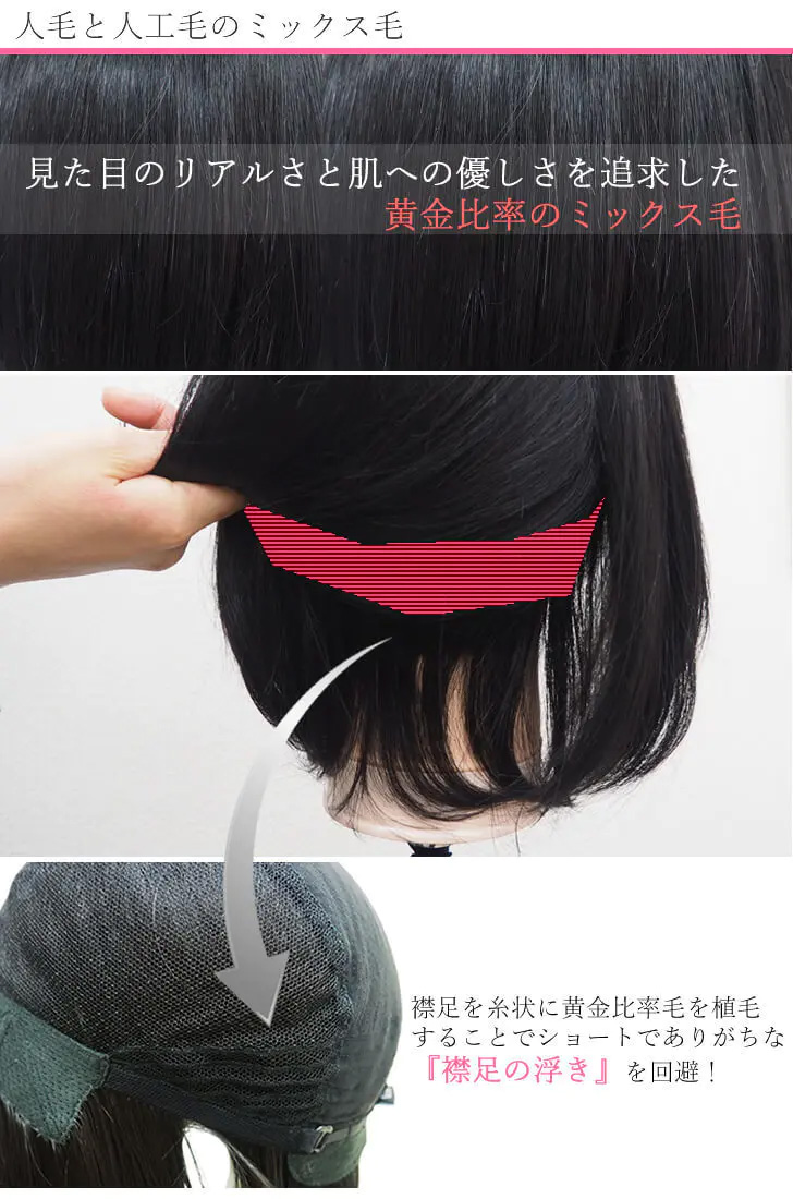 人毛ミックスウィッグ - 医療用ウィッグの専門店【あっちパパ】