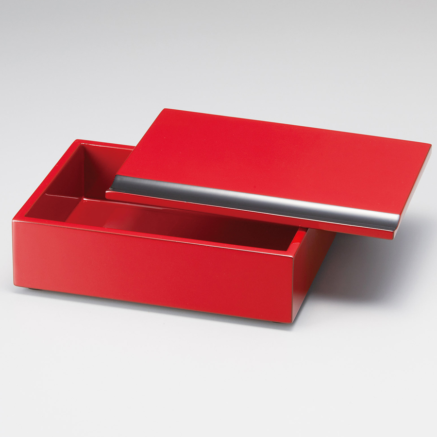 匠重（一段重箱） 総朱/黒内朱 木製 漆塗り 12-14805/14806 漆器の井助