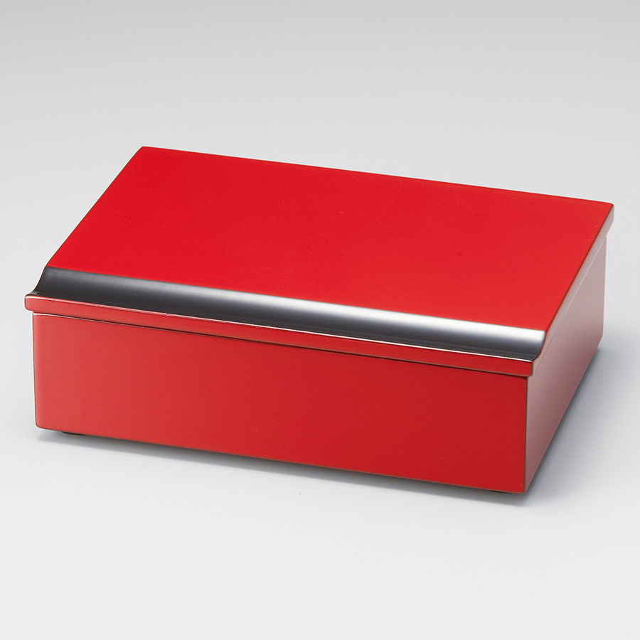 匠重（一段重箱） 総朱/黒内朱 木製 漆塗り 12-14805/14806 漆器の井助