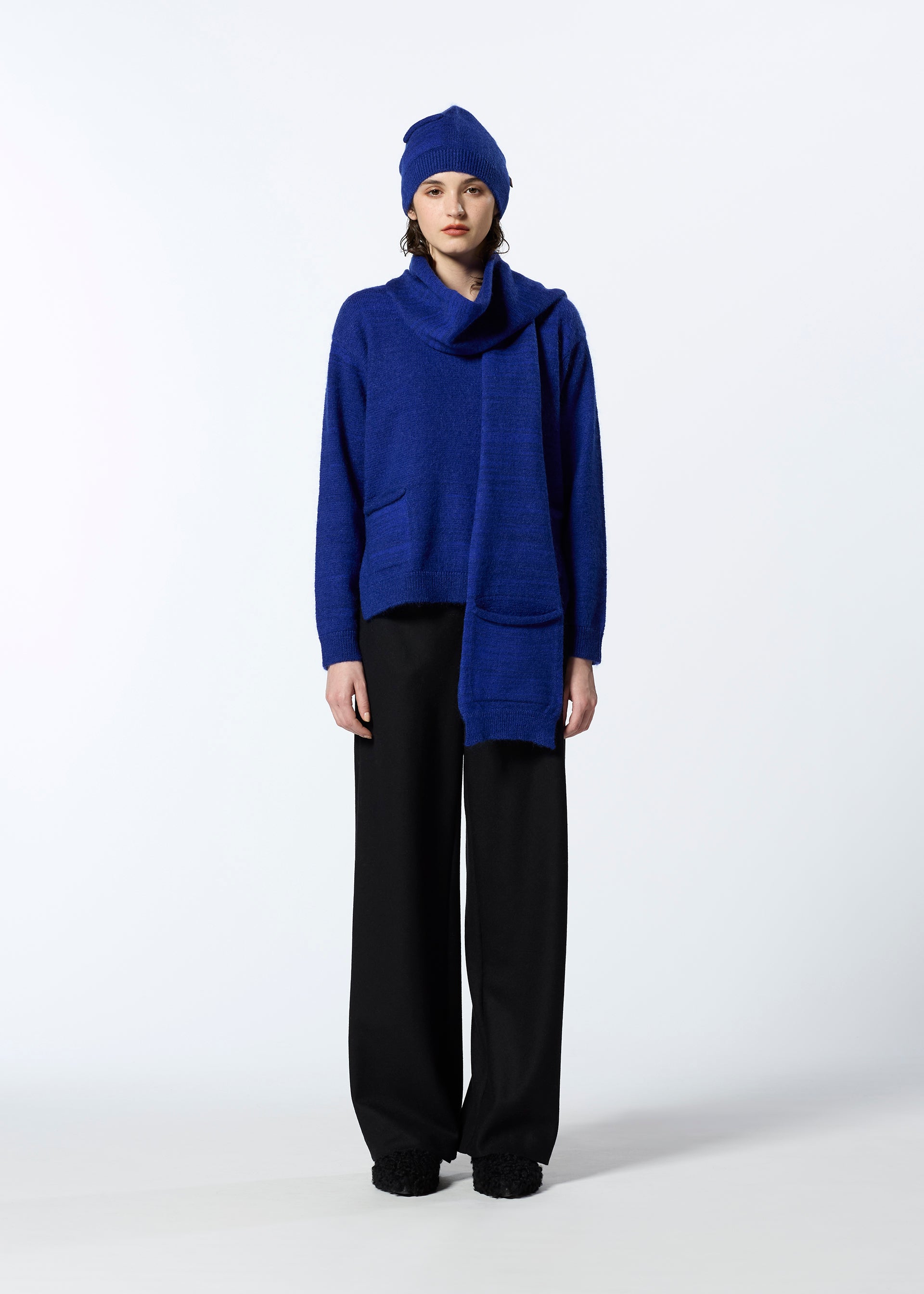 HaaT イッセイミヤケ 紺色前ボタンチュニック／ 羽織 サイズ3 HaaT