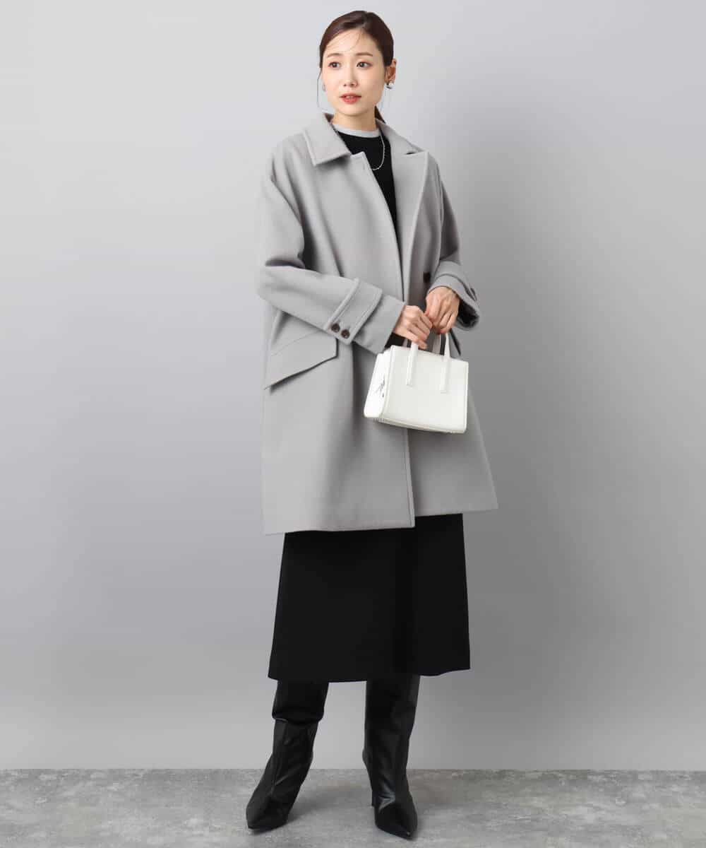 ウールライク Vネックジャンパースカート/洗える(ジャンパースカート