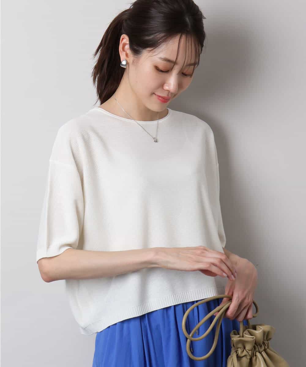 五分袖サマーニット(ニット・セーター) | MK MICHEL KLEIN(MK