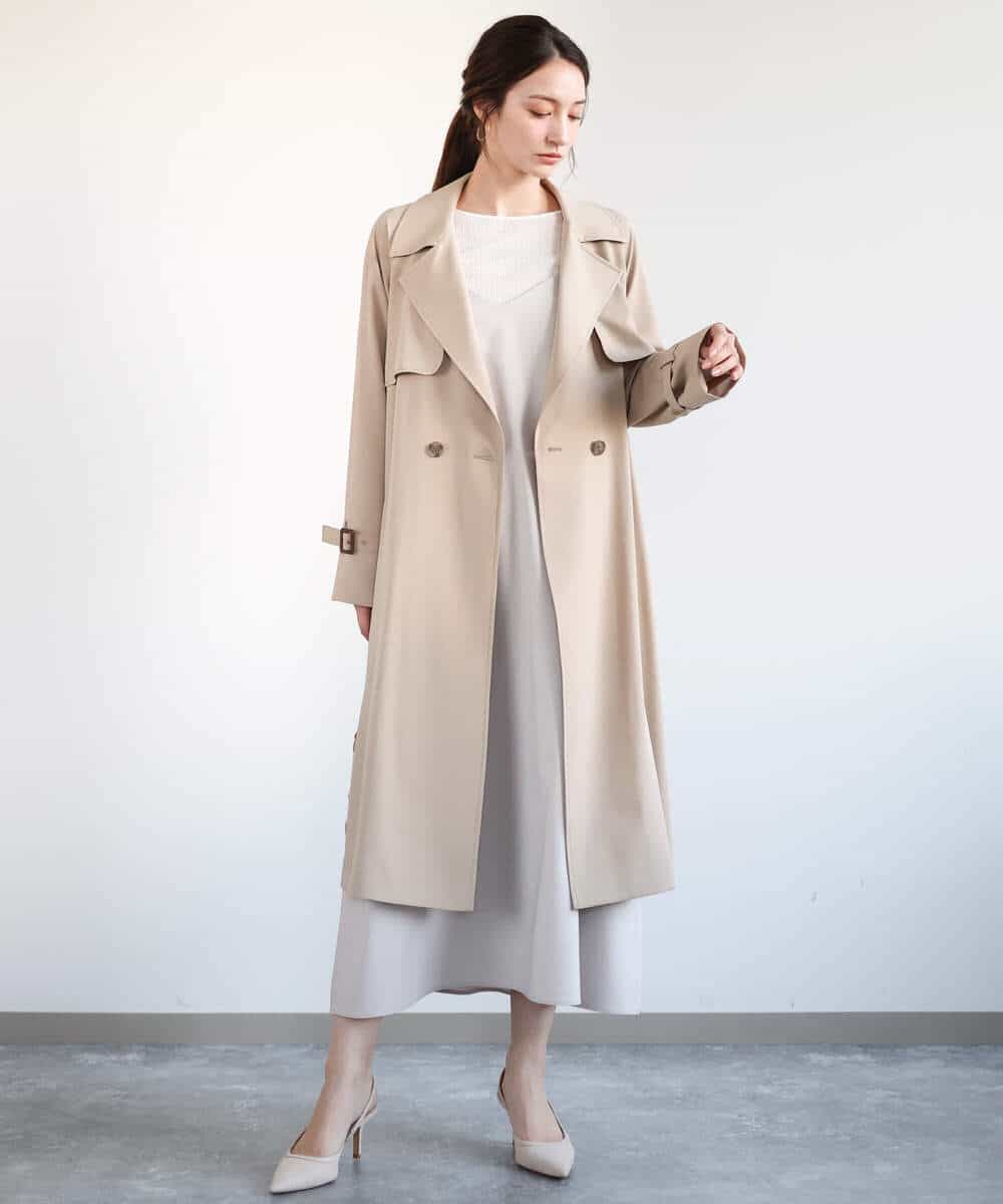 ベルト付きツイルトレンチコート/洗える(トレンチコート) | MK MICHEL