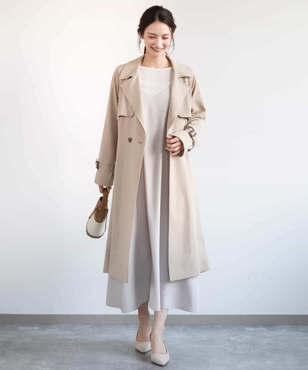 ベルト付きツイルトレンチコート/洗える(トレンチコート) | MK MICHEL