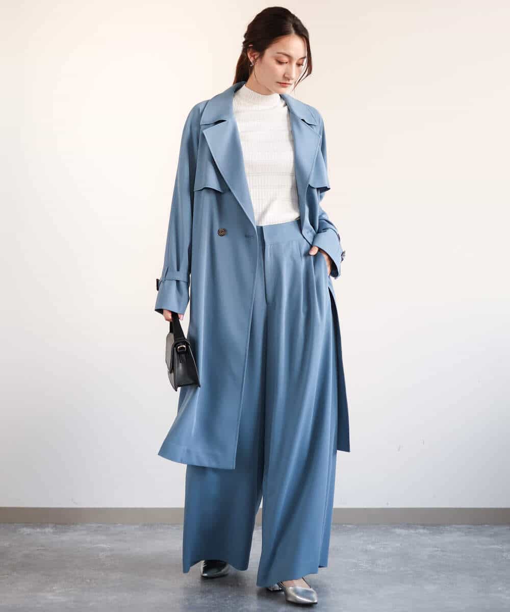 ベルト付きツイルトレンチコート/洗える(トレンチコート) | MK MICHEL