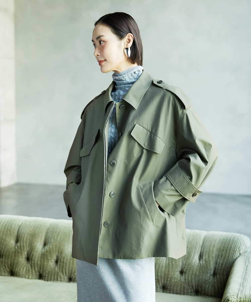 セットアップ対応]ミリタリーカバーオール(ステンカラーコート