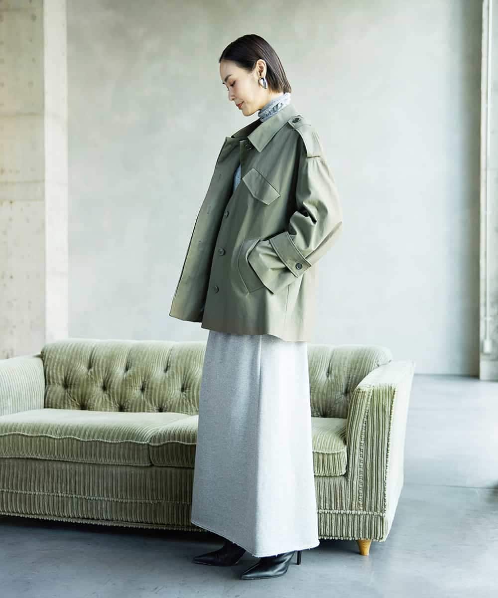 セットアップ対応]ミリタリーカバーオール(ステンカラーコート