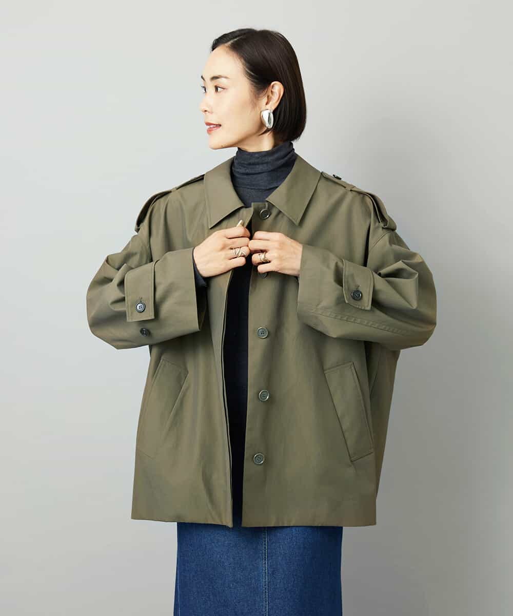 セットアップ対応]ミリタリーカバーオール(ステンカラーコート