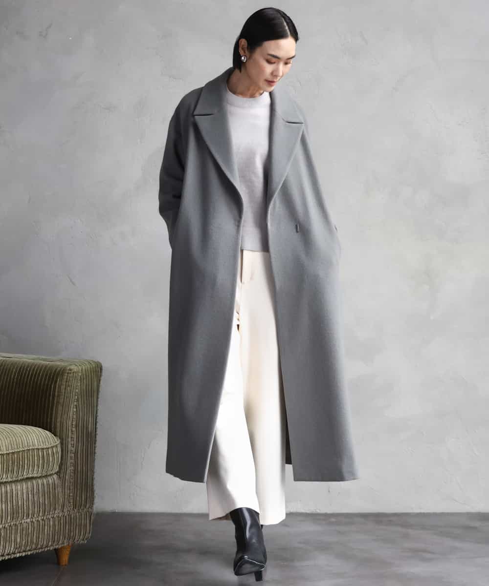 Super100ウールロングチェスターコート(チェスターコート) | MICHEL