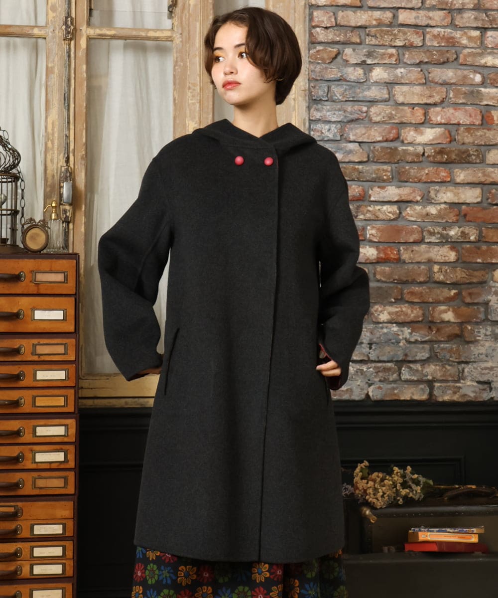 2WAY】Wフェイスリバーフード付きロングコート(その他のコート