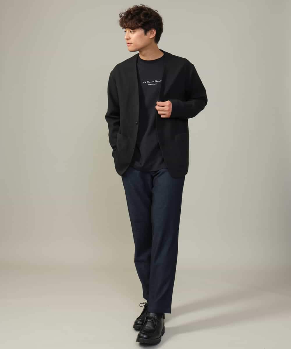 ON/OFF兼用】スマートツイードノーカラージャケット(セットアップ可