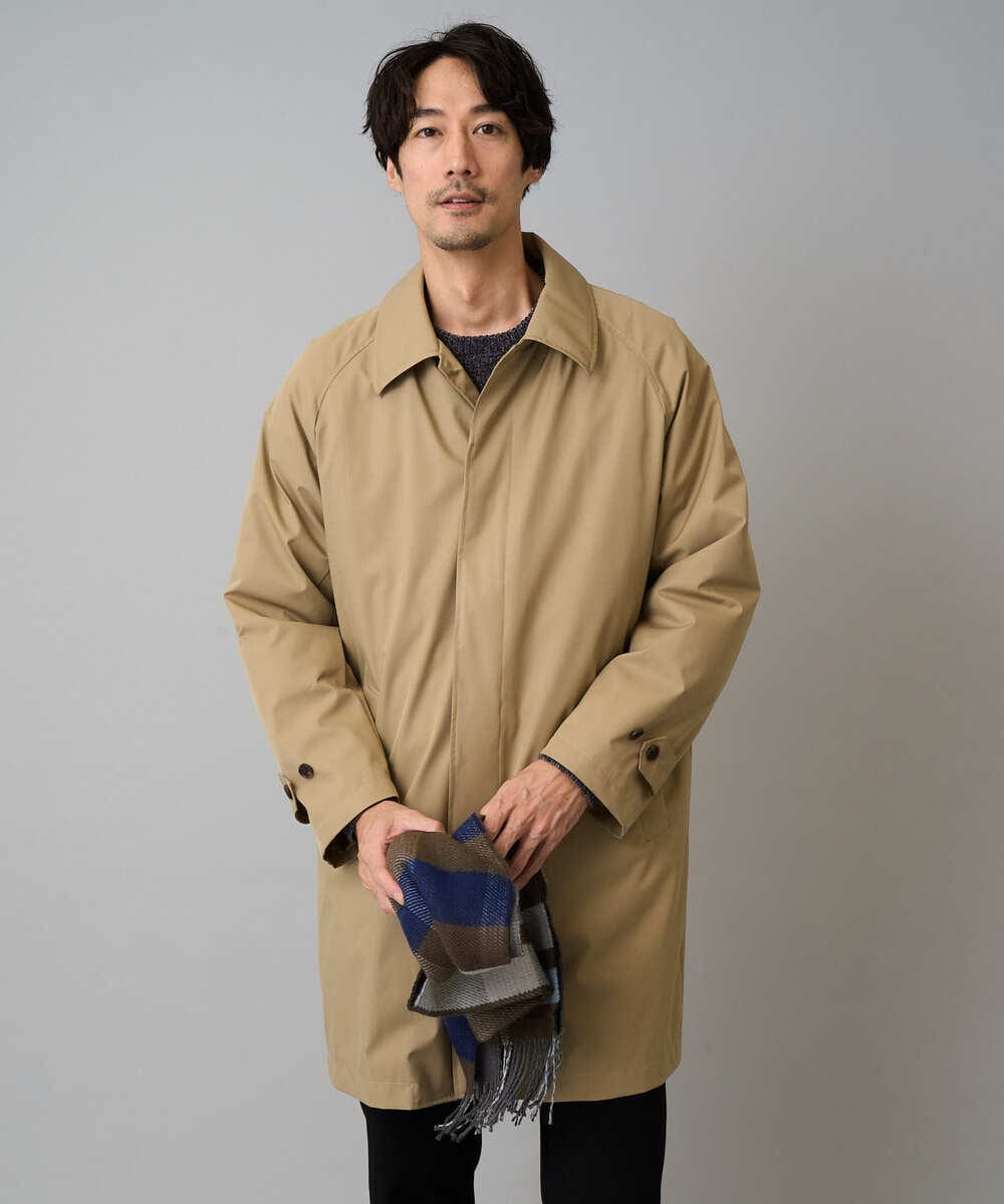 830FPダウン/軽量/撥水/防風】ライトスカイダウンステンカラーコート