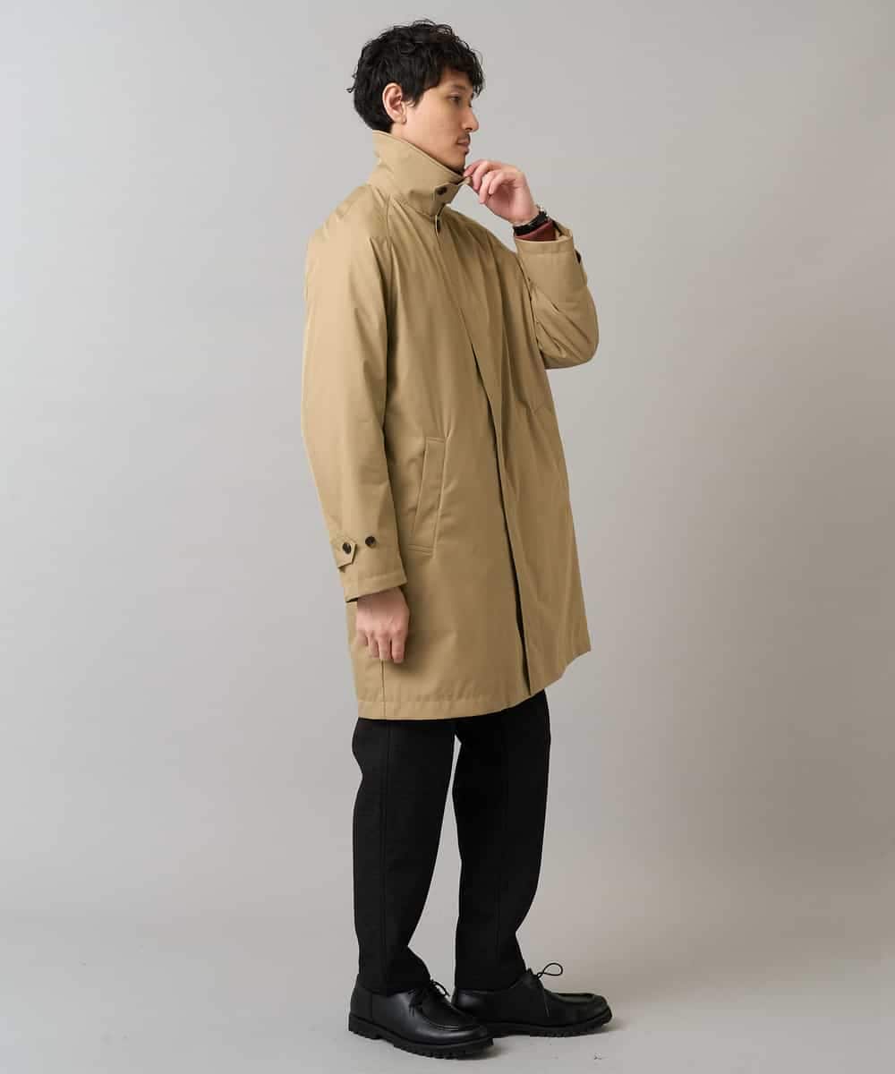 830FPダウン/軽量/撥水/防風】ライトスカイダウンステンカラーコート