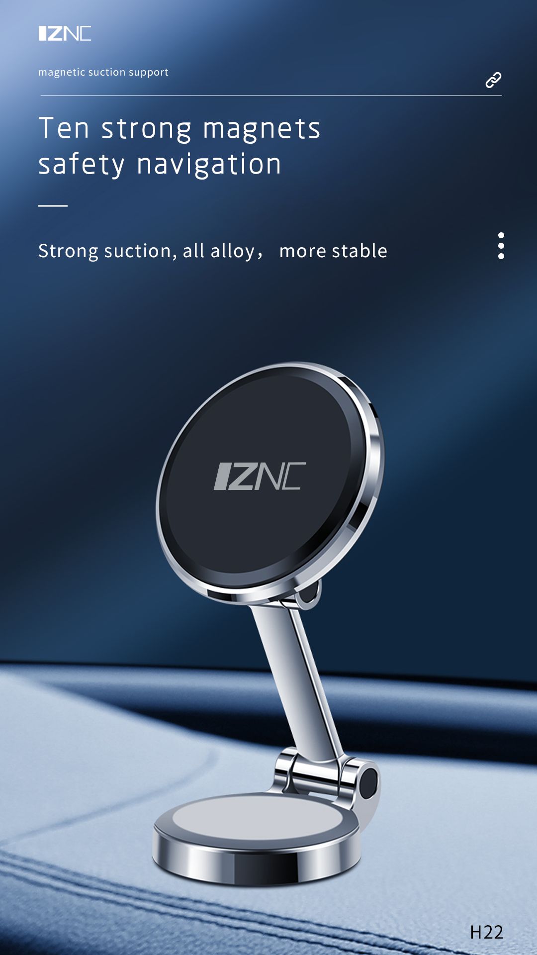 China Universal Zine Alloy Super Strong Magnetic 360 Rotating Car