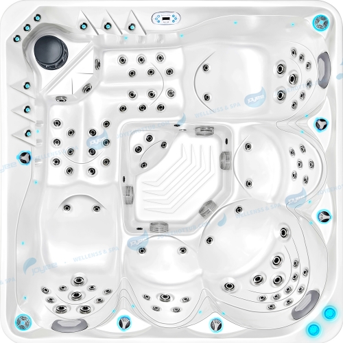 JOYEE 5 Persons Exterior Acrylic Water Jets Massage Whirlpool Hot Tub