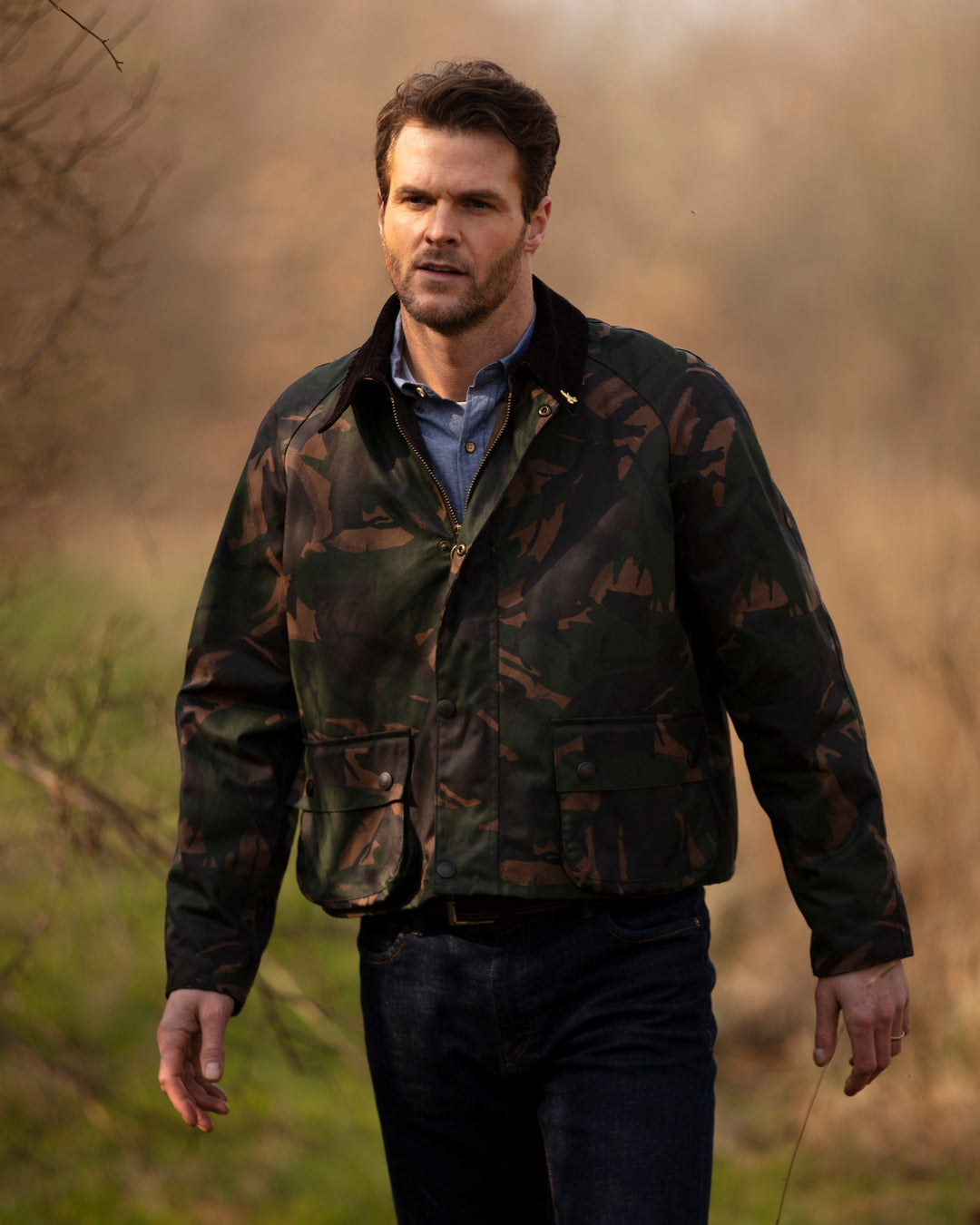 Landowner Short Wax Jacket Olive Camo – John Partridge & Co