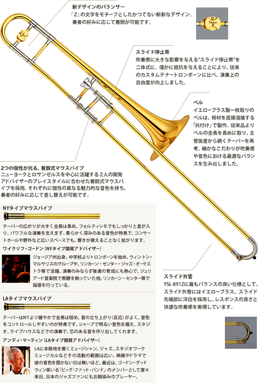 YSL-891Z (ヤマハ) (トロンボーン) ジャズ 楽器情報