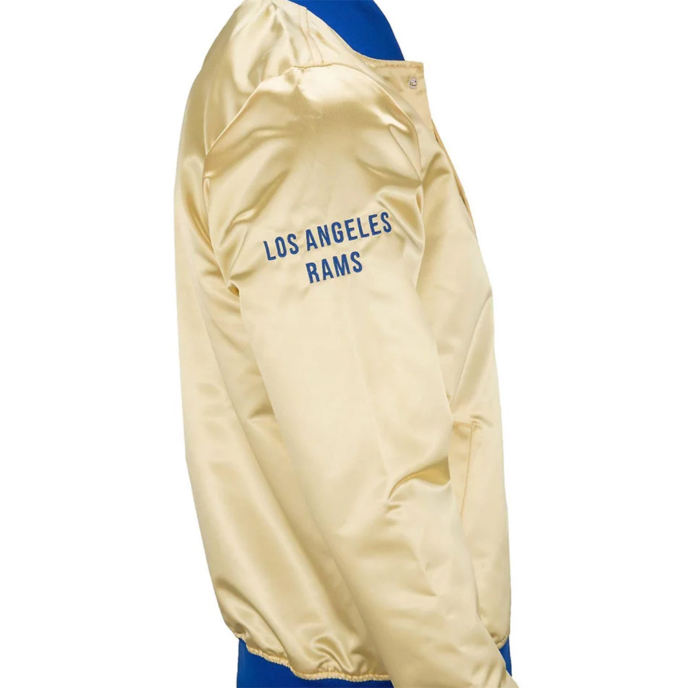 NFL Full-Snap Satin Los Angeles Rams Gold Jacket