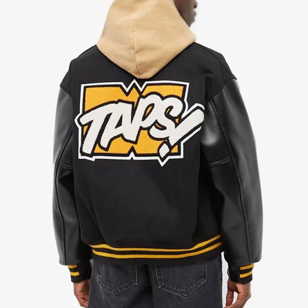 Black Toon Wtaps Varsity Jacket - Jackets Masters