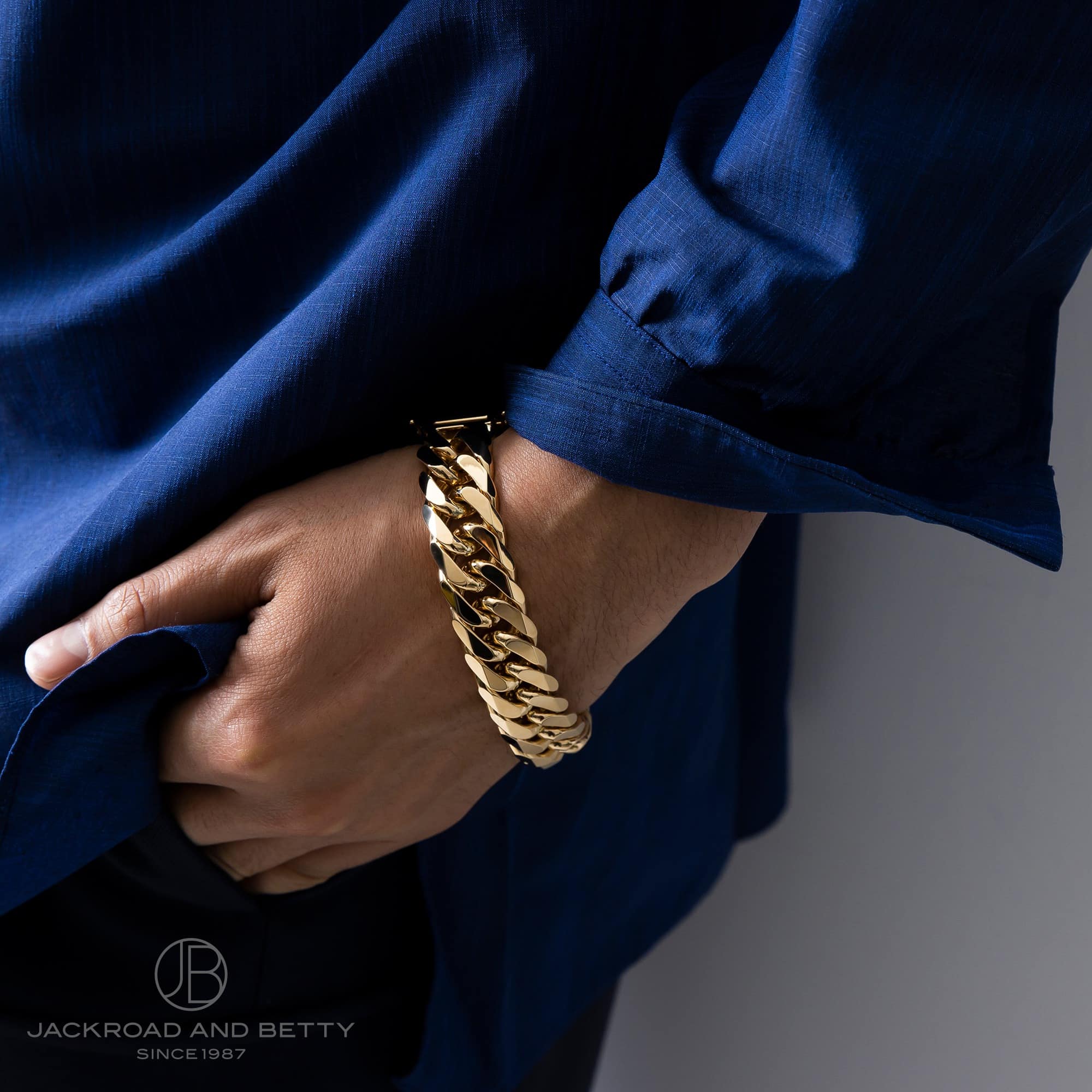 K18 6面 ダブル 200g 22cm ブレスレット 造幣局刻印有り[] Kihei