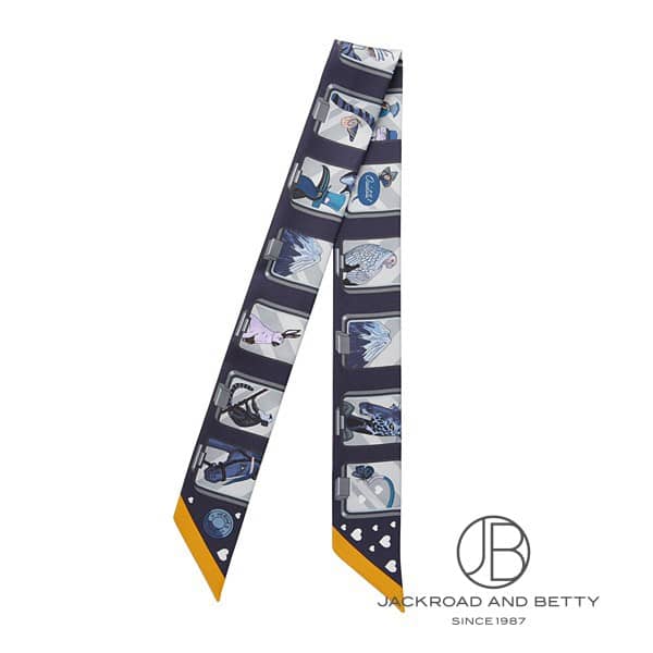 ツイリー エルメス・ストーリー ネイビー 紺[] Twilly Hermes Story