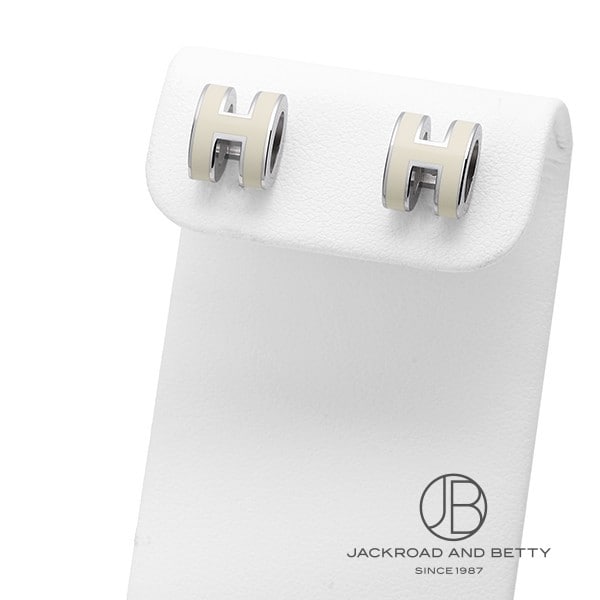 ポップH ミニ ピアス ブラン ホワイト 白[H608002FP49] Pop H Mini
