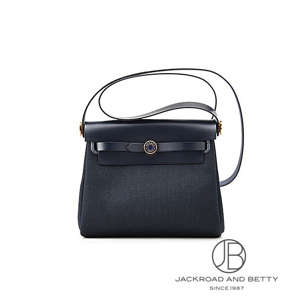 エールバッグジップ 20 ノワール×インディゴ ブラック 黒[] Herbag Zip