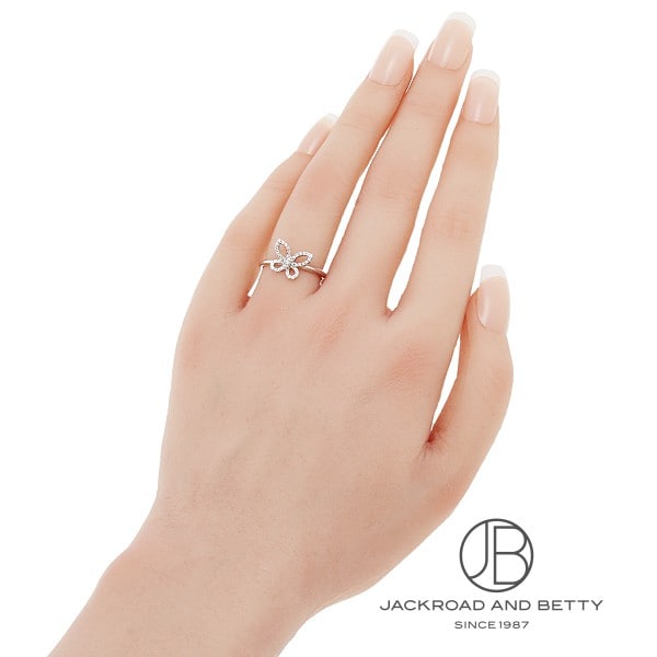 ミニ バタフライ シルエット ダイヤモンド リング[RGR908] Mini