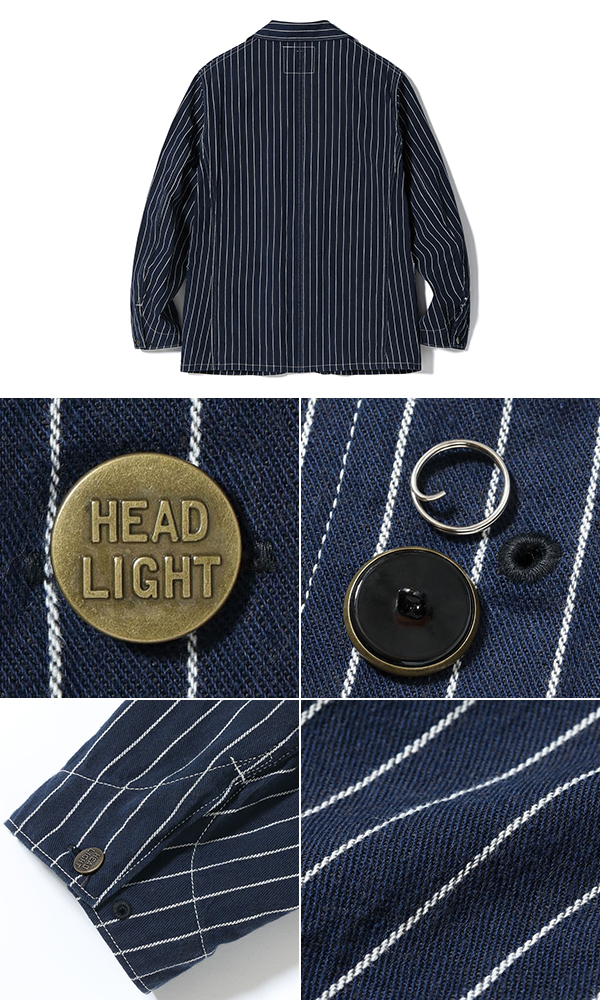 HEAD LIGHT ヘッドライト 実名復刻 8oz.ウーブンストライプデニム
