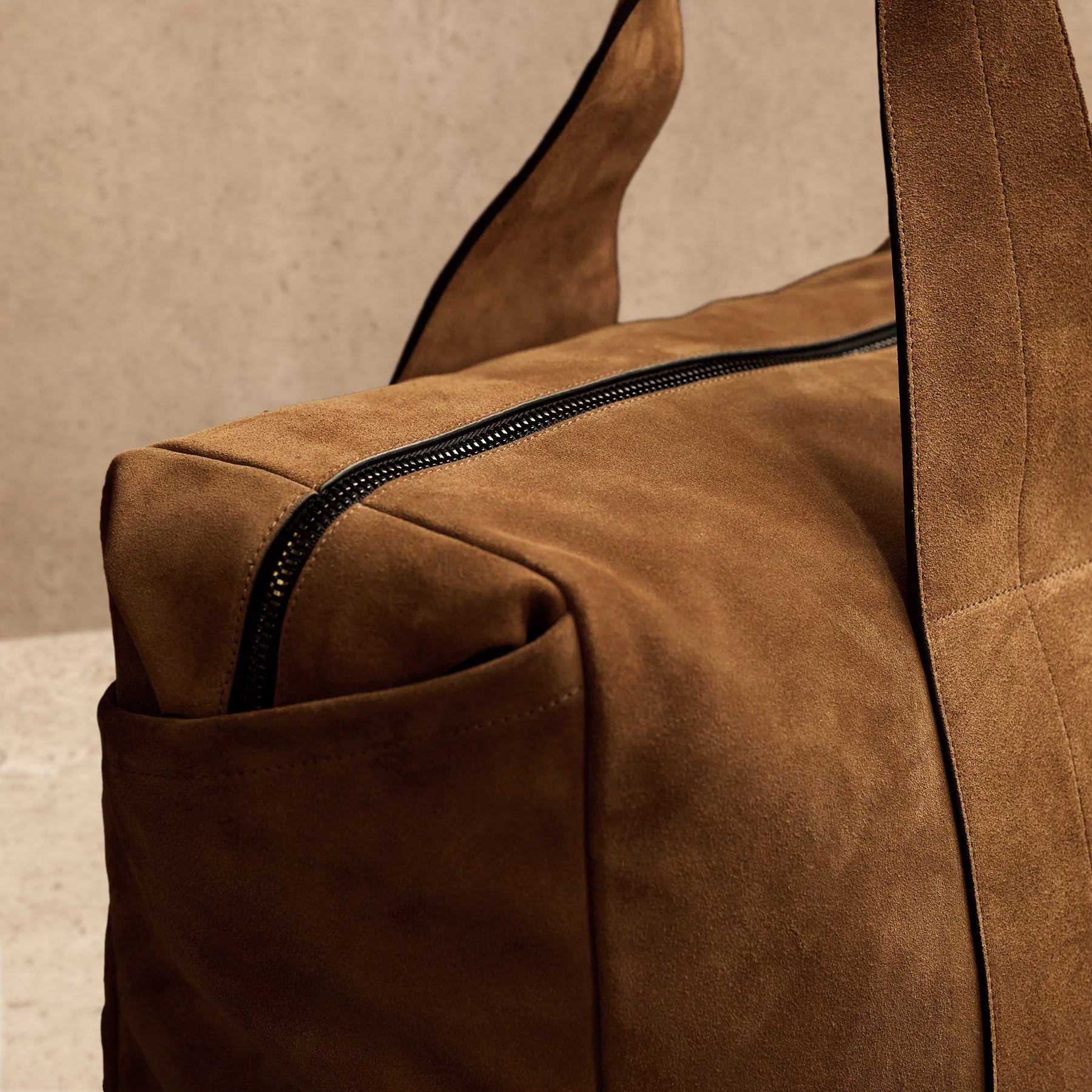Suede Montecito Weekend Bag - Tabacco | James Perse Los Angeles