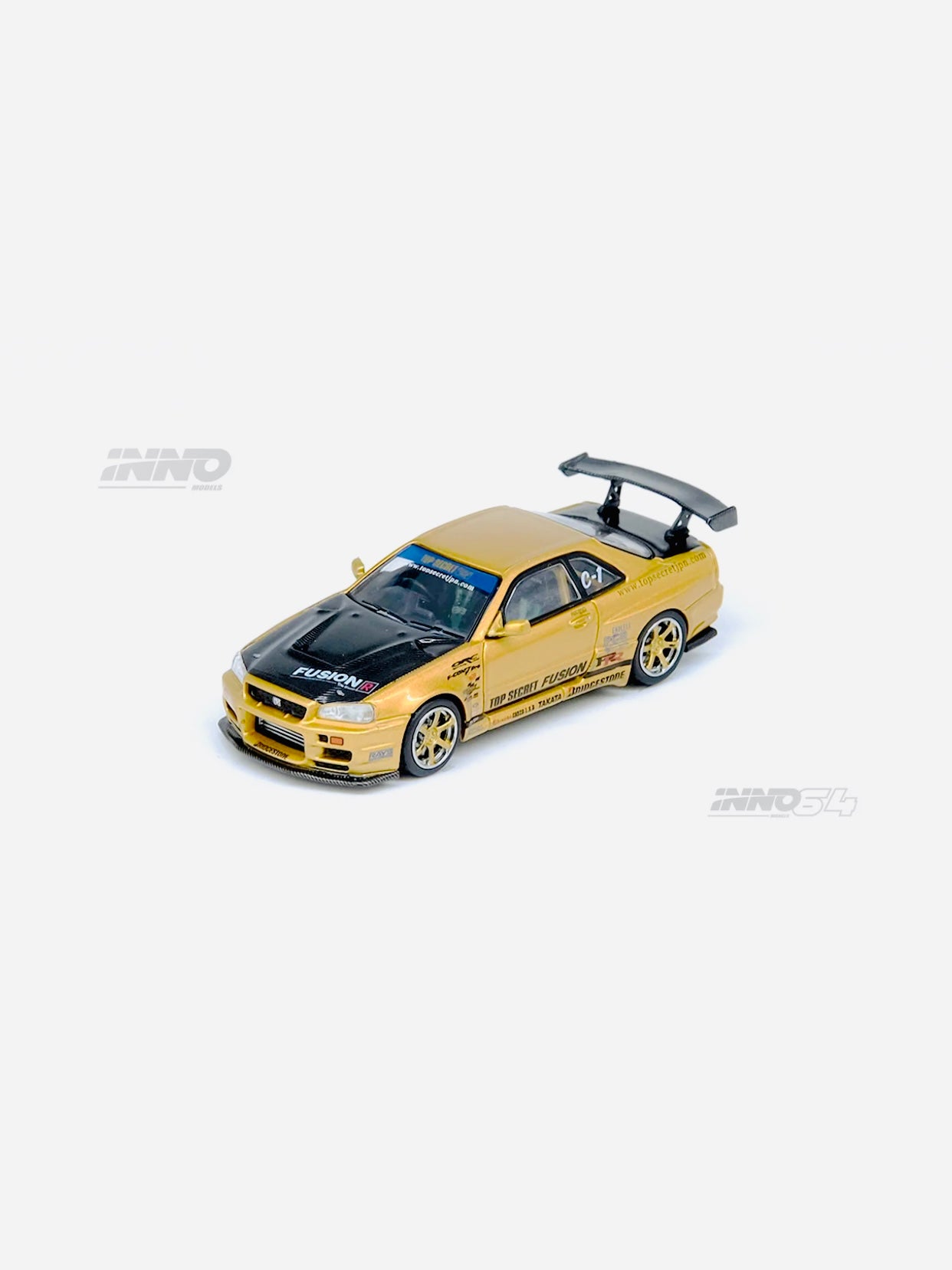 Inno64 Factory Sealed Nissan Top Secret R34 GT-R Gold – Jcardiecast