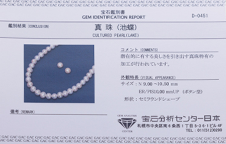 池蝶本真珠ネックレス「彩輝珠」アジャスター付き 4点セット 8～9.5mm