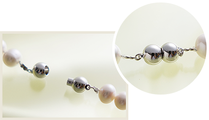 池蝶本真珠ネックレス「彩輝珠」アジャスター付き 4点セット 8～9.5mm