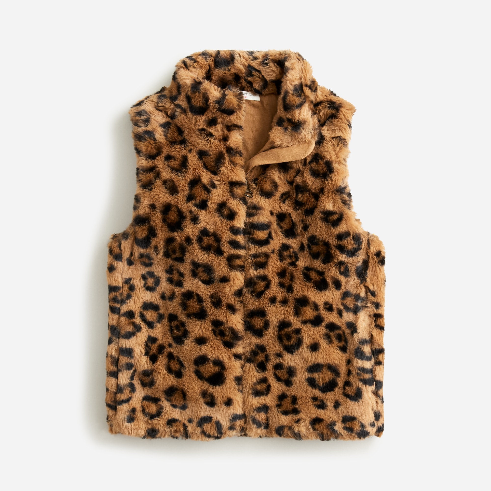 Girls' Faux-fur Vest In Leopard Print For Girls | J.Crew