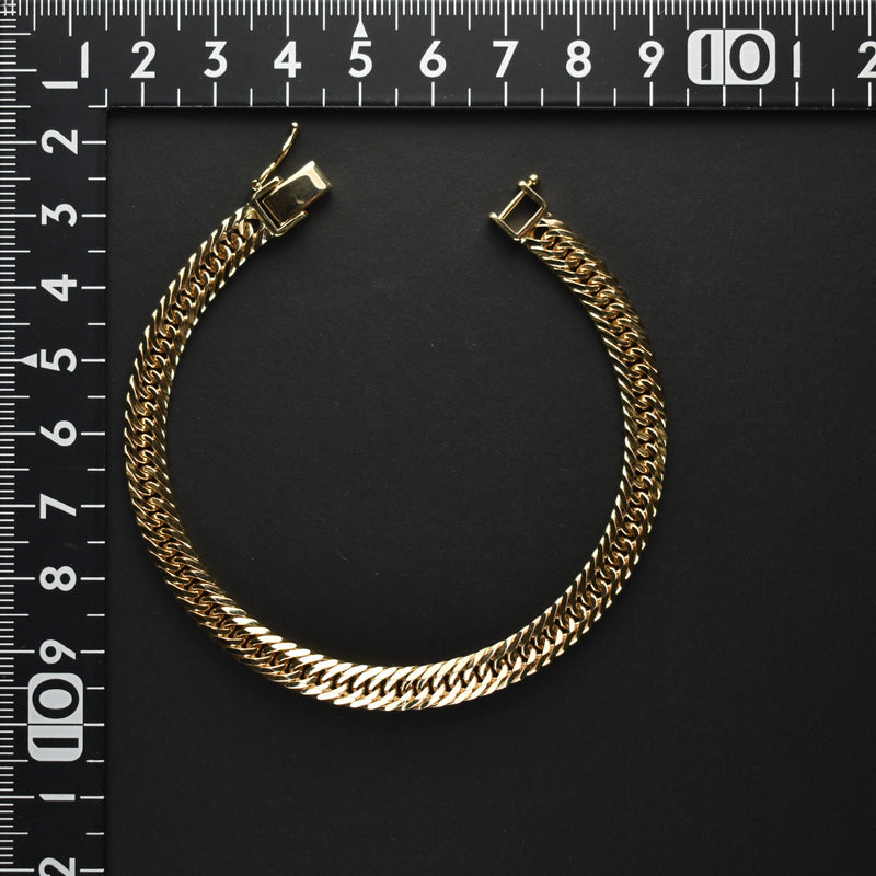 喜平 ブレスレット K18 トリプル 8面 19g 19cm 造幣局検定マーク