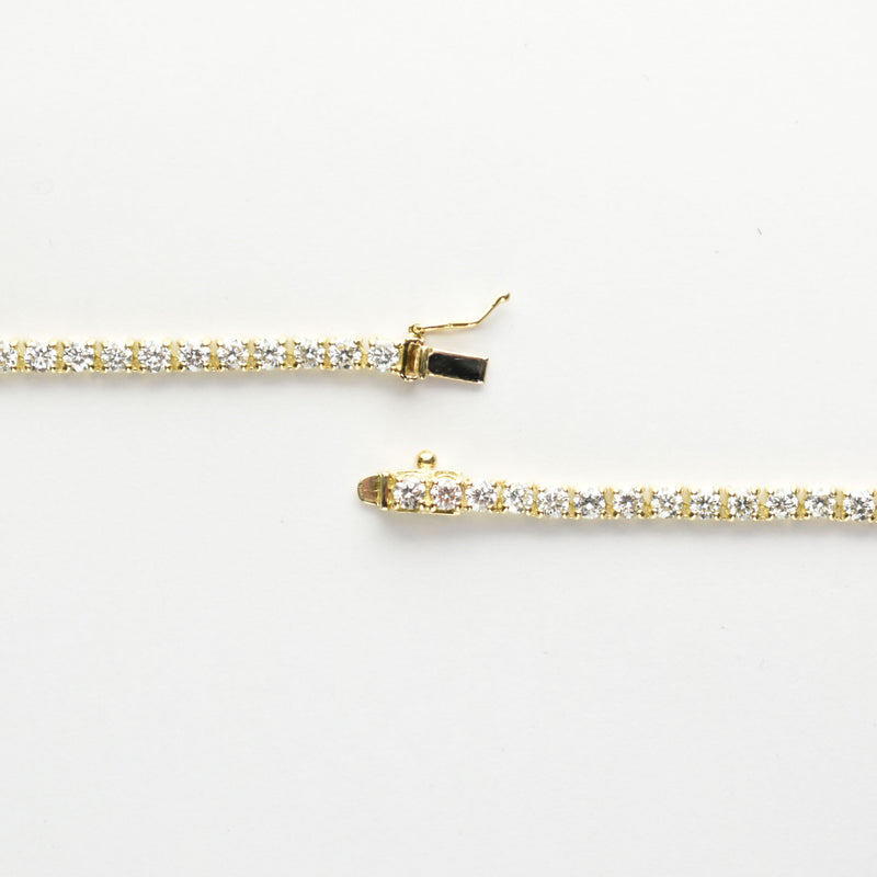 ダイヤモンドテニス ネックレス ストレート K18枠 幅約3.0mm 45cm