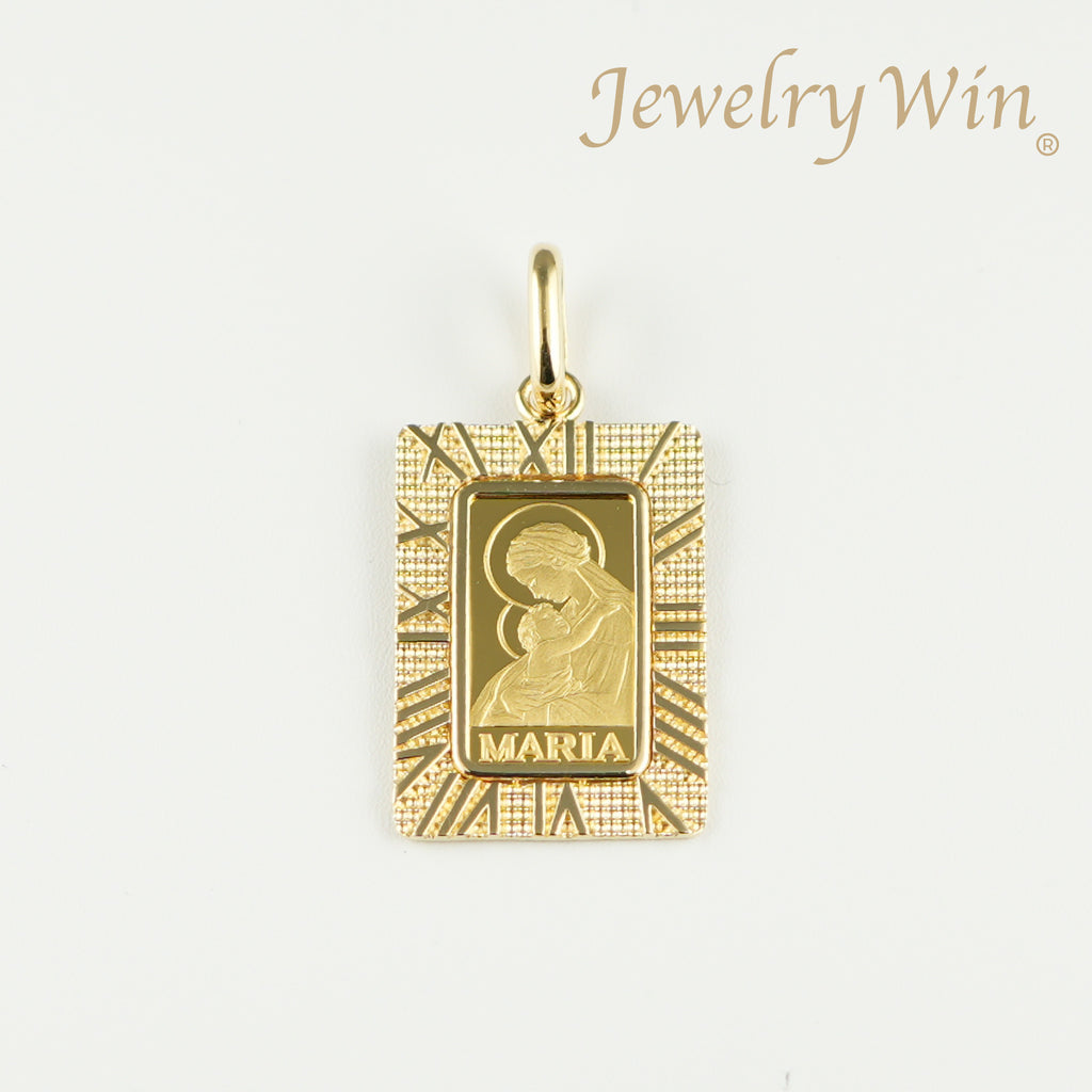 ペンダントトップ K24 マリア インゴット 1g K18 枠付 (Type-RM)