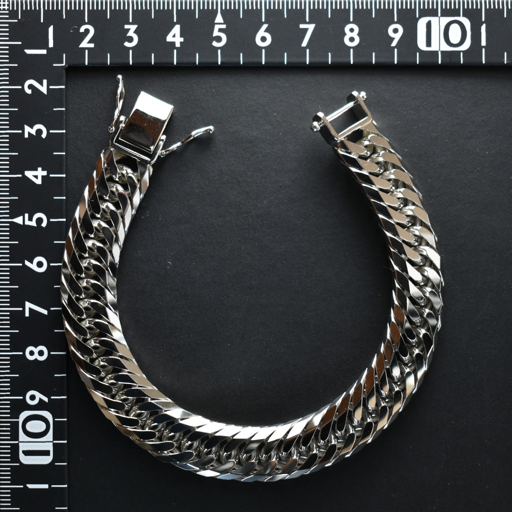 喜平 ブレスレット Pt850 トリプル 8面 100g 21cm 造幣局検定マーク