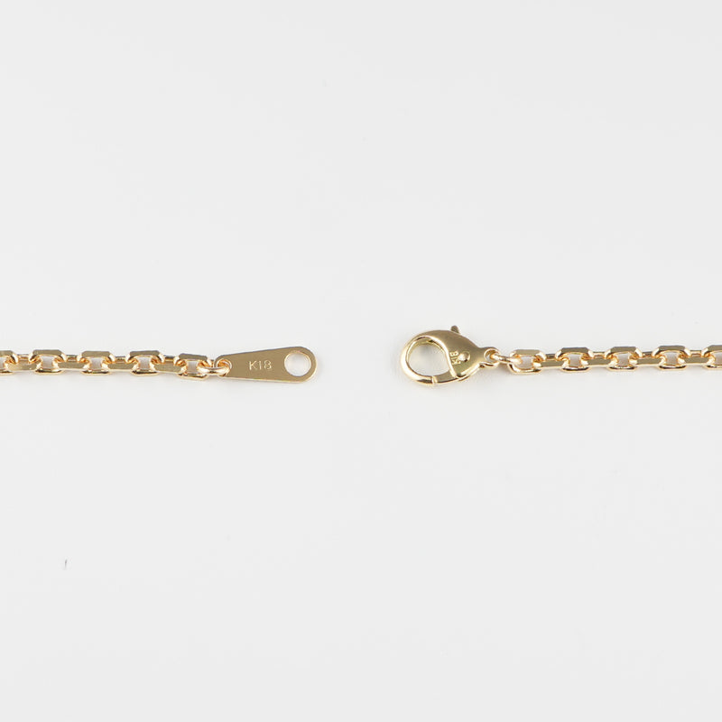 カット小豆チェーン ネックレス K18 幅2.4mm 0.82φ 50cm